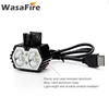 WasaFire 6000LM LED Bike Light Waterproof 2* XML T6 Bicycle Light USB Rechargeable MTB Headlight Outdoor Cycling Front Lamp ► Photo 3/6