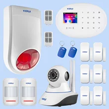 KERUI наружная Солнечная вспышка, wifi камера, GSM система охранной сигнализации, набор беспроводных домашних приложений, система контроля безопасности