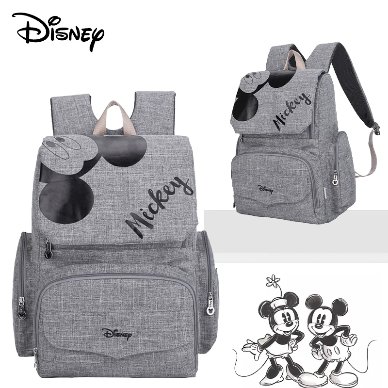 

Disney Diaper Bag Minnie Mickey Baby Usb Bags for Mom Backpack Stroller Bag Large Capacity Baby Bags for Mom Multifunctional Bag
