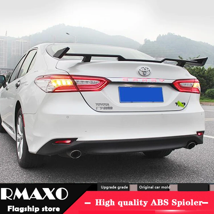 Для Camry спойлер- Toyota Camry TRDF Высококачественная надрезаемая подкладка, ABS Материал заднее крыло автомобиля праймер цвет задний спойлер