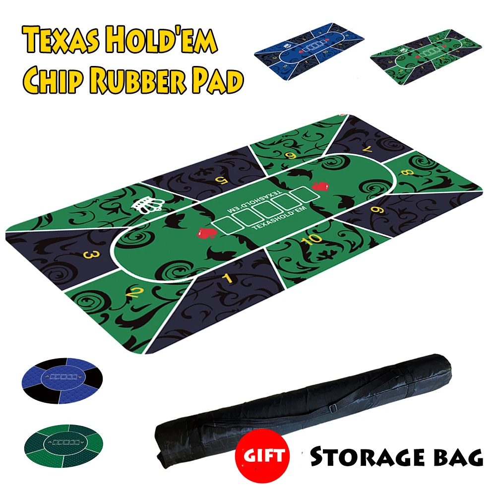 Покерный коврик Holdɾm Texas прочный резиновый Настольный для домашних игр