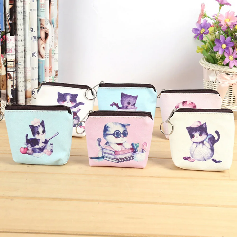 Женский кошелек с принтом единорога милый для монет портативная маленькая сумка