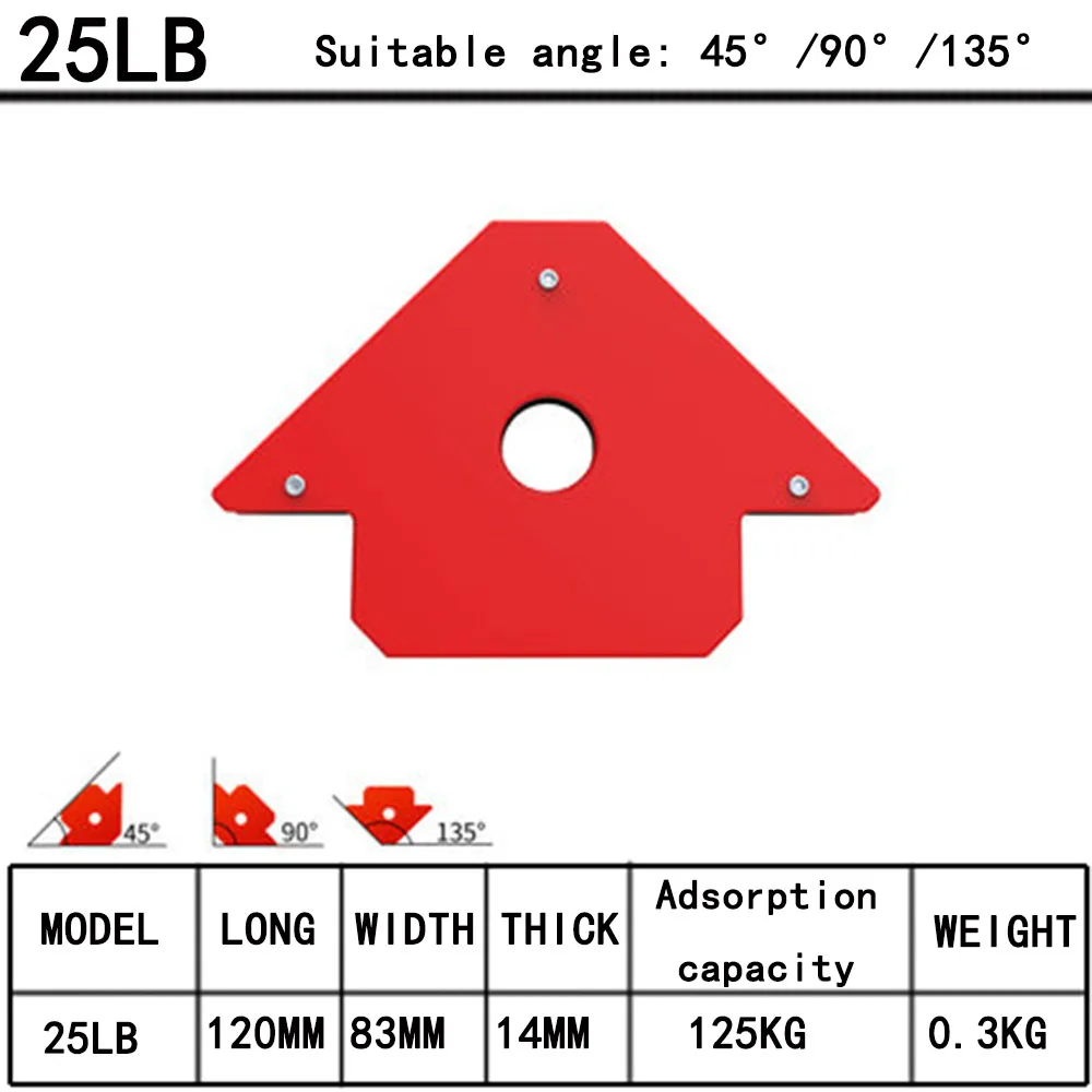 50LB пайки локатор сильный магнит сварки магнитный держатель 3 угол стрелка сварщик позиционер Мощность Инструмент аксессуары