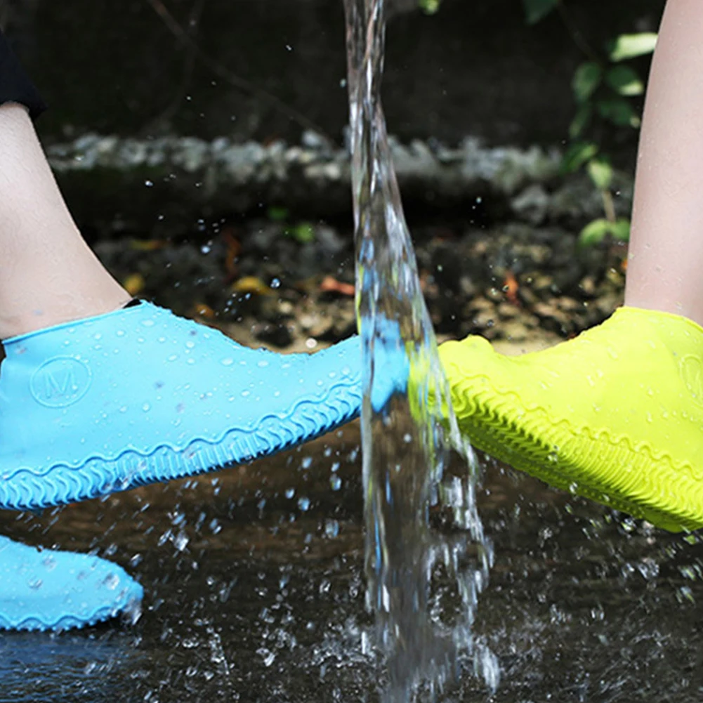

Reusable Silicone Shoe Cover S/M/L Waterproof Rain Shoes Covers Outdoor Camping Slip-resistant Rubber Rain Boot Overshoes