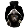 Funny Animal Printed Hoodies 3D Cat Hoodie 2022 Brand Men Women Children Hip Hop Cool Cats Streetwear Sweatshirts Pullover ► Photo 1/6