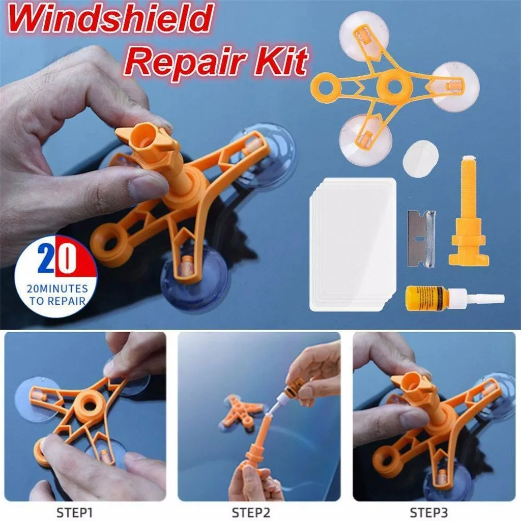 

2S#Car Auto Repair Tool Kit For Windscreen Windshield DIY Wind Glass Chip Crack Fix Tool Accessories