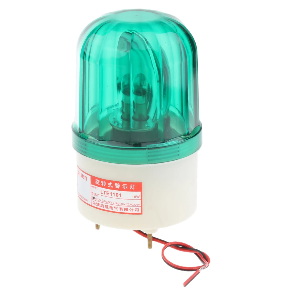 

24V LED Rotating Strobe Warning Light Round Signal Beacon Flash Lamp Green