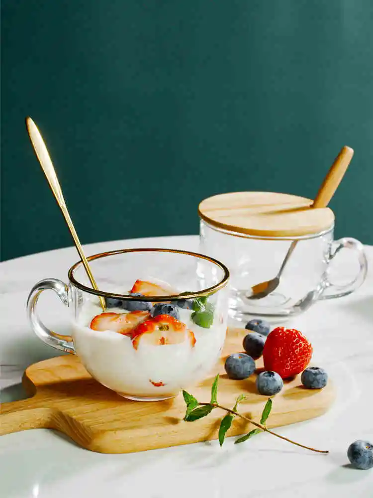 

Gold Inlay Glass Cups And Mugs Drinking Glasses Wine Cup Tea Cup With Handle Espresso Coffee Heat Resistant Restaurant Party Bar