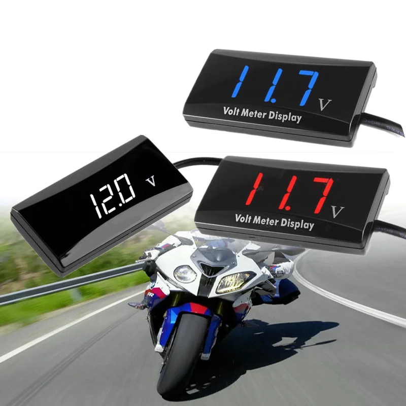 

Car Motorcycle Digital LED Display Voltage Indicator 12V Voltmeter Monitor Detector Volt Gauge Meter Car Accessories Auto Parts