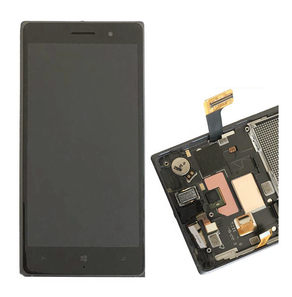 Tanie Do wyświetlacza LCD Nokia Lumia 830 montaż digitizera ekranu dotykowego z ramką + darmowe narzędzia do ekranu LCD Lumia N830 RM 984 5.0\