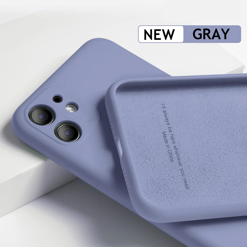 Официальный жидкий силиконовый чехол для iphone 11 Pro MAX 7 8 6 6s Plus X XR XS Max полная защита объектива Новая Обновленная мягкая задняя крышка - Цвет: Grey