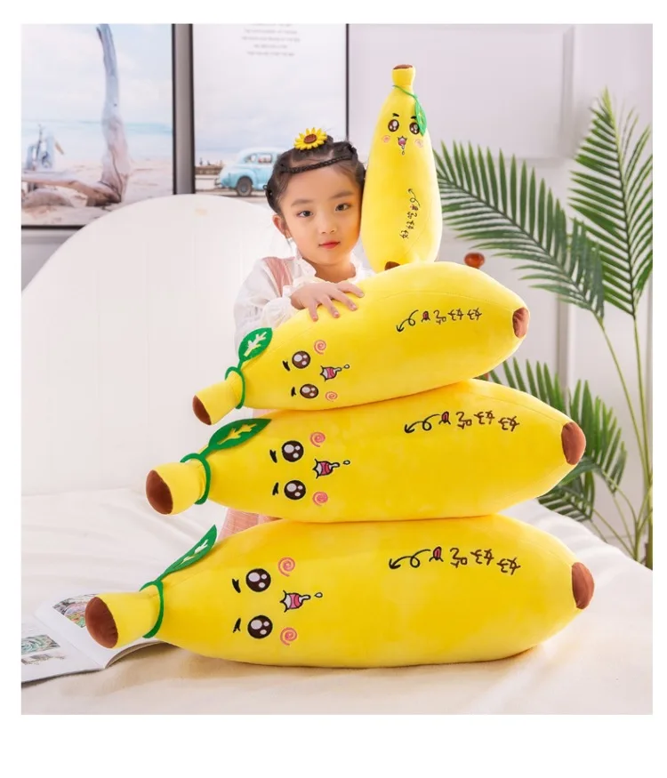 Creative Cartoon Large Size Banana Pillow Model Expression Plush Toys CHILDREN'S Toy Birthday Gift