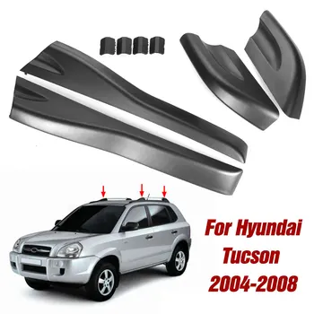 

8pcs Black Roof Rack Rail End Protective Cover Shell Cap Replacement For Hyundai Tucson 2004 2005 2006 2007 2008