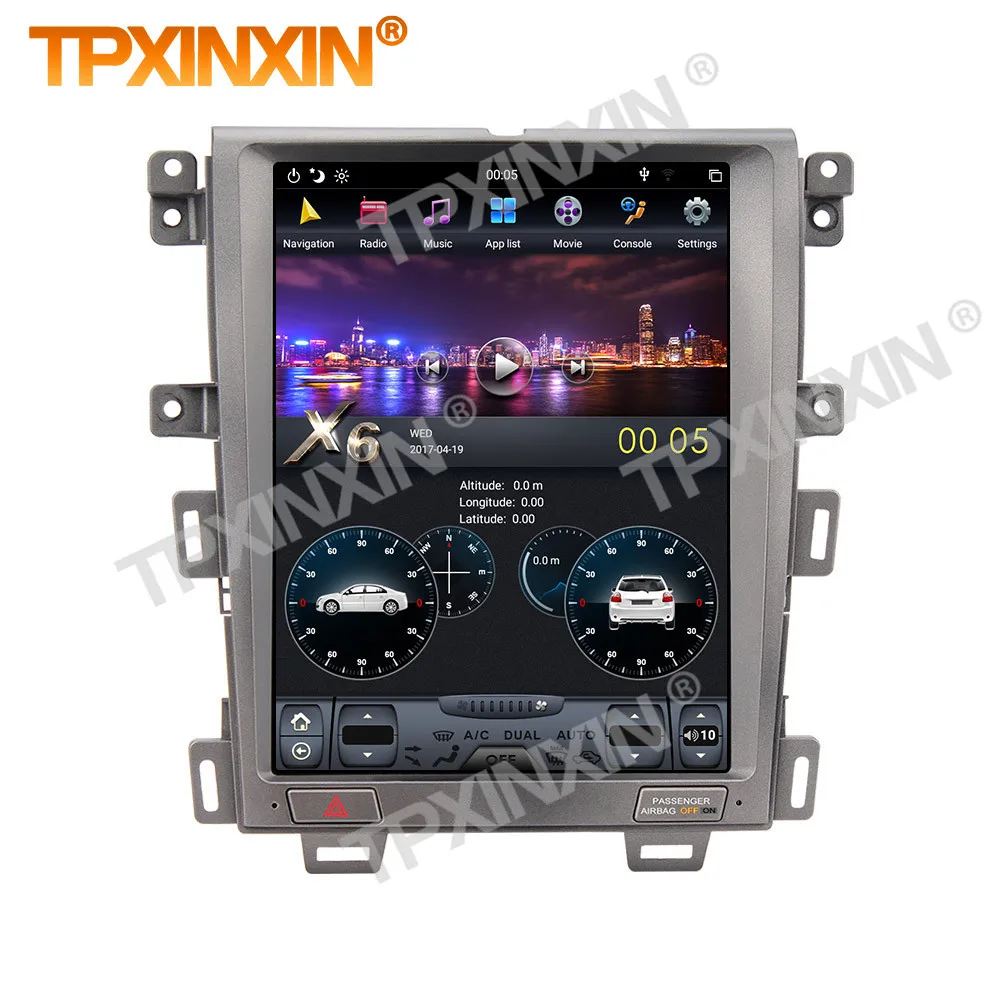Carplay 2 Din Android 9 Tesla Screen Multimedia Stereo For Ford EDGE 2008 2009 2010 2011 2012 2013 2014 GPS IPS Player Head Unit