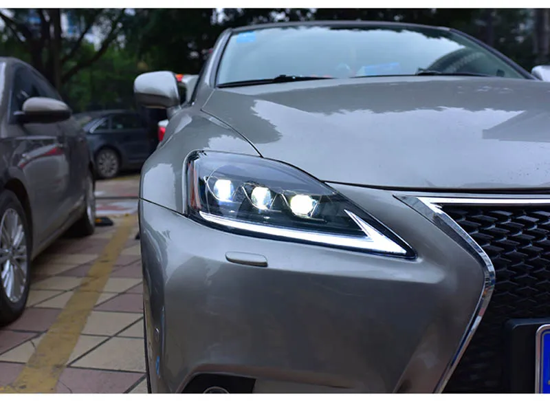 Заводские аксессуары для автомобилей Cellacity, Головной фонарь для Lexus IS250, 2006-2012, полный светодиодный светильник на голову с последовательным индикатором