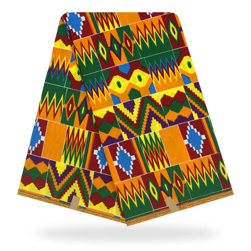 1 ярд африканская ткань Африканская вощеная ткань принтом Анкара ткань для лоскутного батика tissu воск 1 ярд хлопок ткань для платья - Цвет: 1yard color5