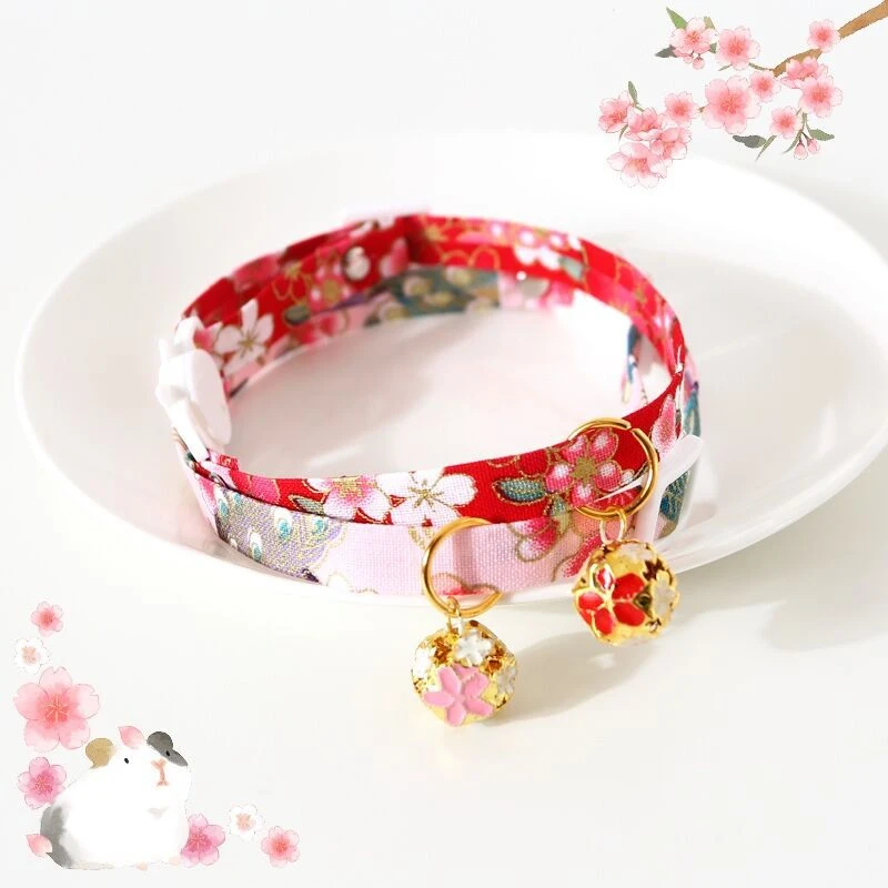 Ajustable mascotas Collar para gatos Daisy flor patrón con Bell collares para gatos gatito collares plomo correas mascota doméstica suministros