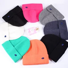 Модная зимняя шапка женская теплая шерстяная вязаная крючком Лыжная Шапочка