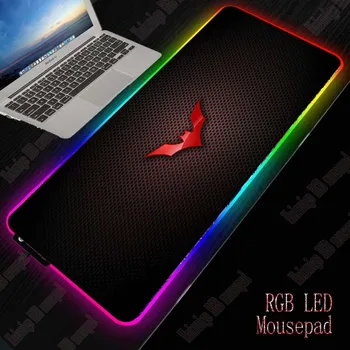 

Batman Logo Gaming Gamer Computer Mousepad RGB Backlit Mause Pad Large Mousepad XXL for Desk Keyboard LED Mice Mat