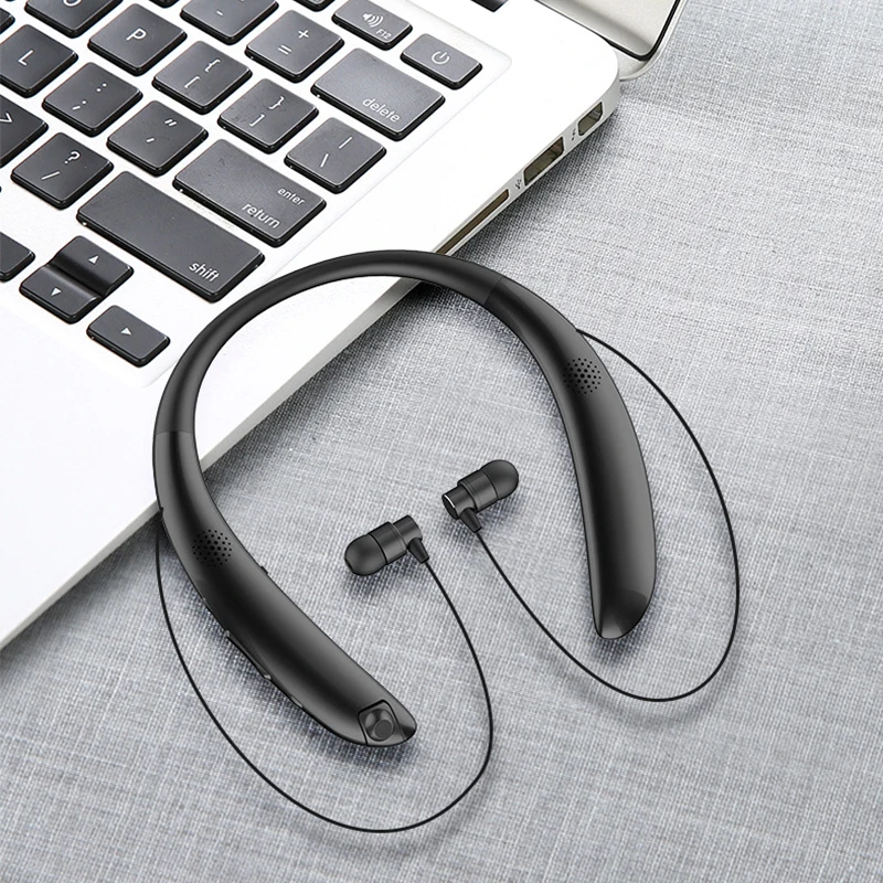 QH43 bluetooth 4,1 наушники-вкладыши с шейным ободком, спортивные наушники для бега, беспроводные наушники с камерой