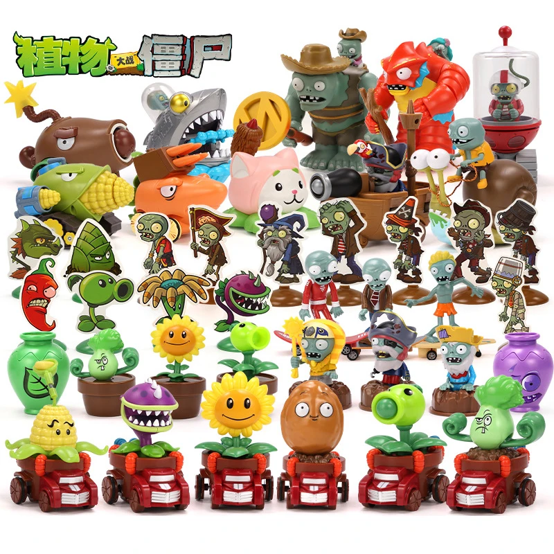 

New Plants vs Zombies Toys Figure Full Set Ejection Anime Boys Children Dolls Gift PVC Action Figure Model Toy No Box