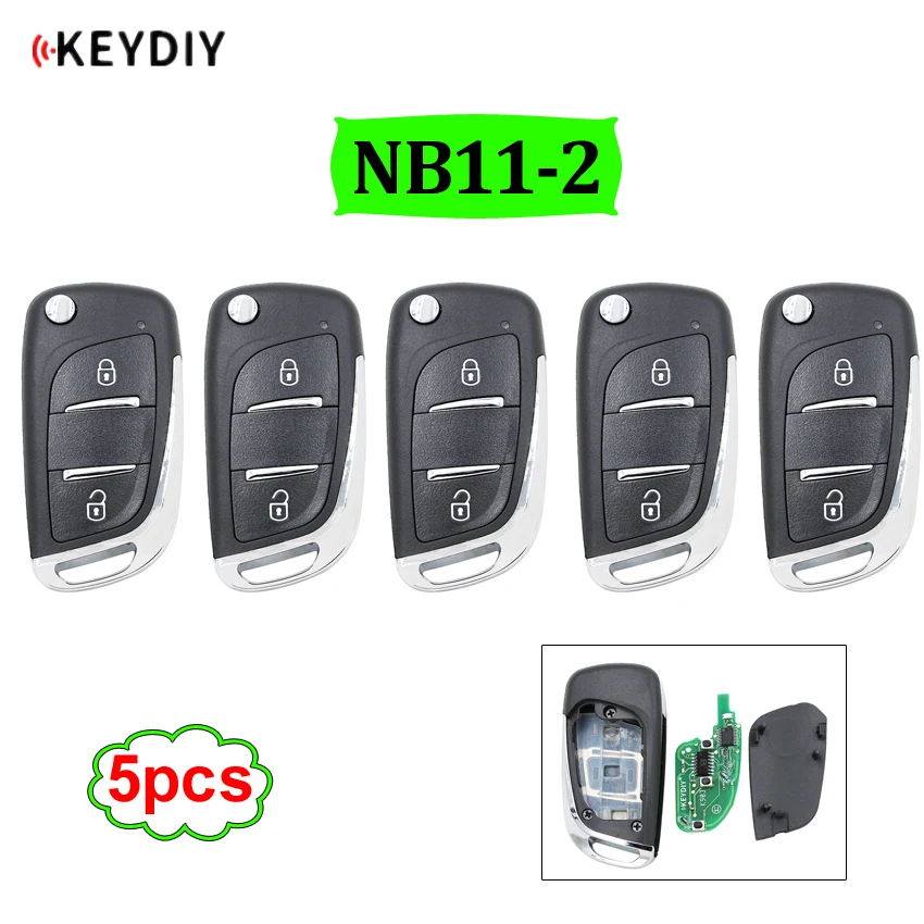 

5PCS/lot NB11-2 universal Multi-functional 2 button NB series remote control for KD900 URG200 KD200 make new remote key + chip