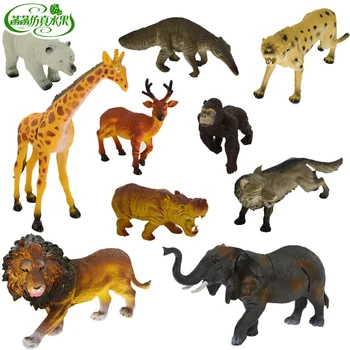 

Children's Zoo Dinosaur Toy Set Simulation Animal Model Simulation Large Tiger Lion Boy Girl Gift