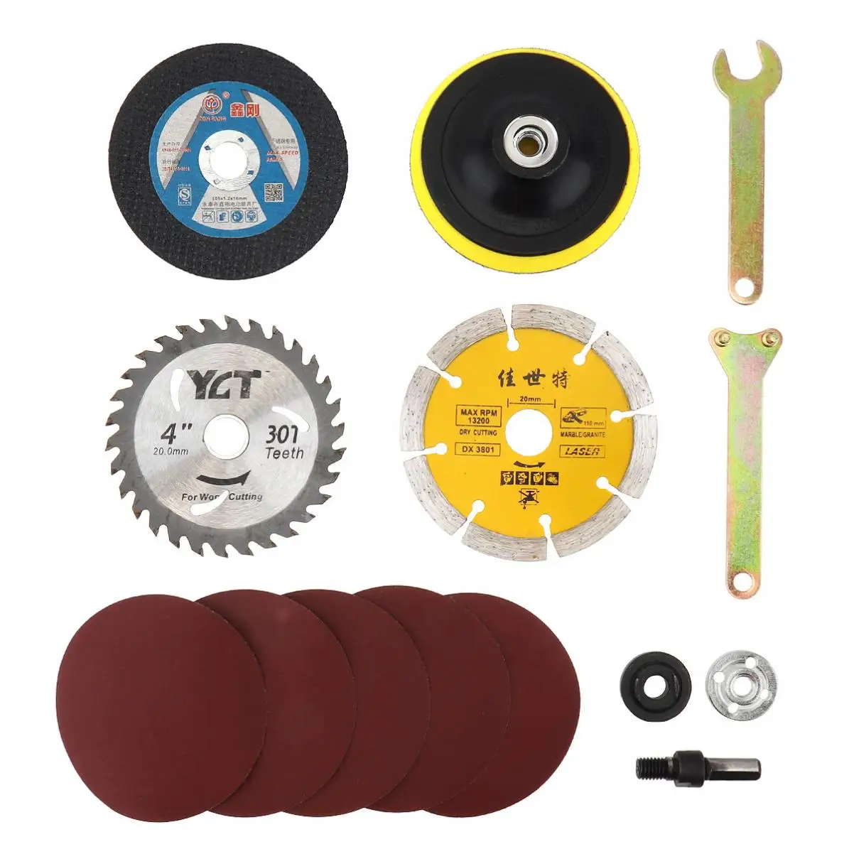 

14pcs/set Multifunctional Electric Drill Cutting Conversion Angle Grinder Suit with Conversion Shankfor Cutting / Grinding