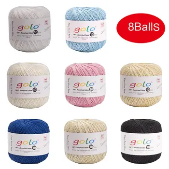 

golo crochet thread size 10 for hand knitting 8 Balls crochet thread
