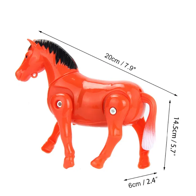Electric Horse Pony Rotating Toy Around the Pile Developmental Gift White Red colors Electronic Pets for kids 5