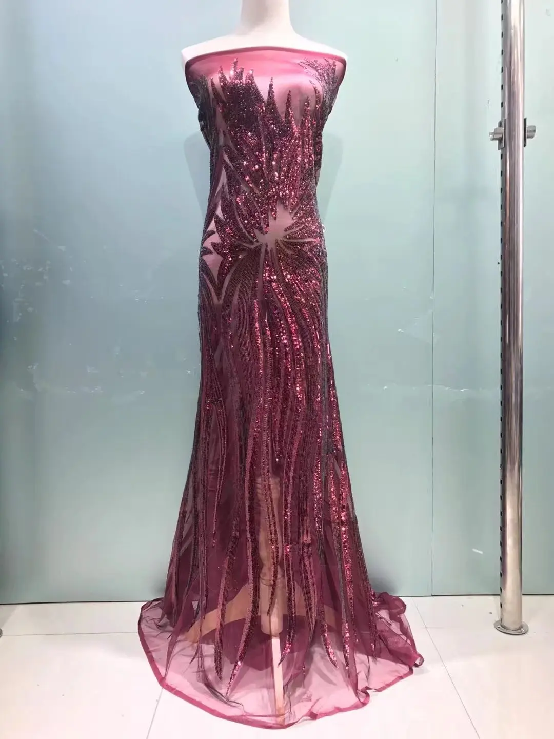 JL15272 Новые французские нигерийские кружева с пайетками африканские тюлевые