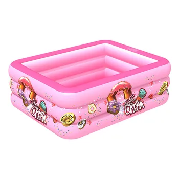 

Rainbow Baby Inflatable Square Swimming Pool For Over 3 Years Old Plastic Float Accessories Kids Fishing Swimming Ocean Pool