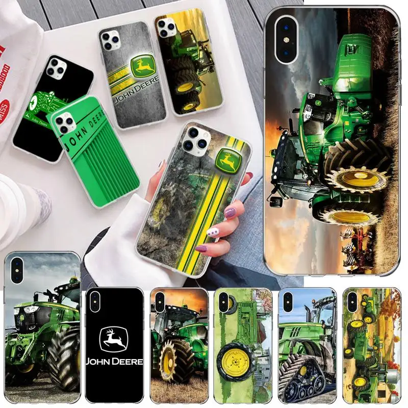 

HPCHCJHM john deere TPU Soft Silicone Phone Case Cover for iPhone 11 pro XS MAX 8 7 6 6S Plus X 5S SE 2020 XR cover
