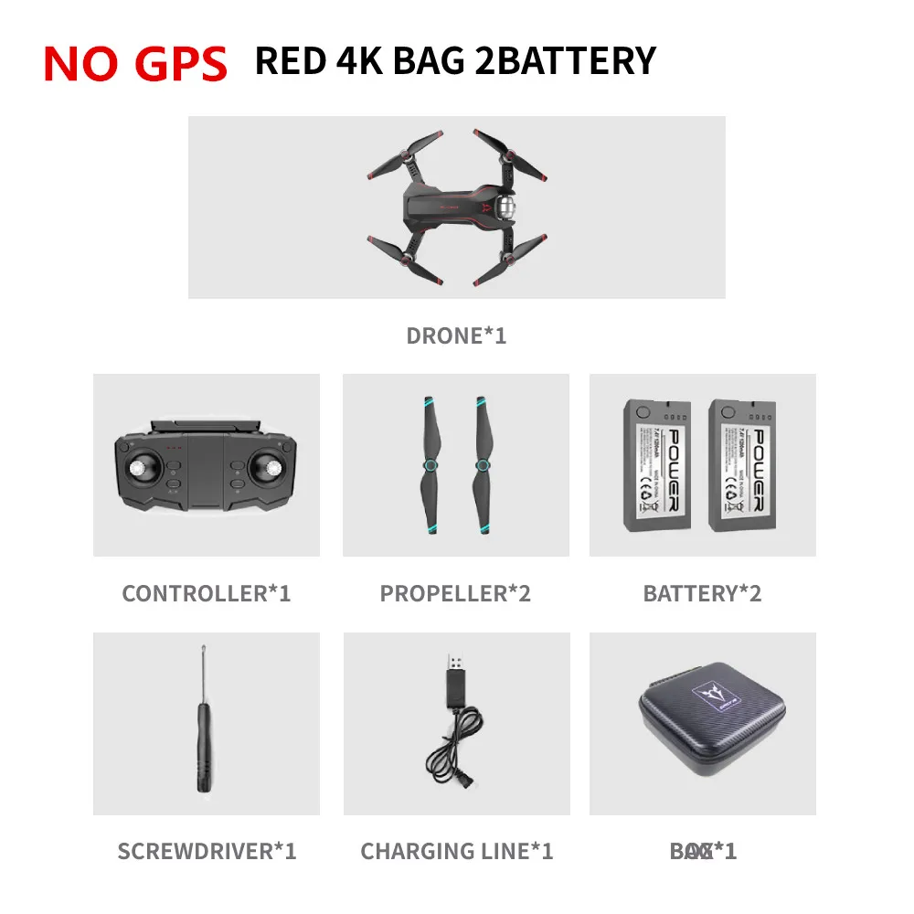 NO GPS Red 4K Bag S20 5G wifi gps Дрон 4K Квадрокоптер с камерой HD Helicopteros Дрон Профессиональный селфи вертолет игрушечные Дроны для мальчиков подарок - Цвет: NO GPS Red 4K Bag