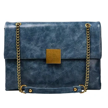 

High quality women's bag 2020 New Retro large capacity envelope bag soft leather one shoulder messenger bag women's briefcase