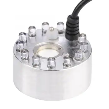 

12 LED Mist Maker Waterfall Pond Fog Machine for Aquarium Indoors Fish Pool US Plug 100-240V