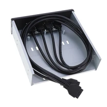 Дисковод для оптических дисков 4 порта USB 3,0 концентратор адаптер с 20 Pin Заголовок USB кабель, для настольного ПК компьютер аксессуар комплект, металл