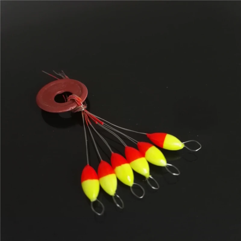 60pcs /10packs Fishing Float 6 In 1 Seven-satr Float Mixedcolor Space Oval Bean Fishing Line Stopper Buoys Tackle Accessories fishing tackle fishing float fishing floats fishing bobber fishing buoy