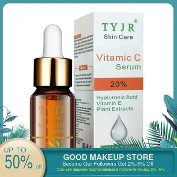 

100% Pure Vitamin C Serum Liquid Freckle Removal Acne Scars Hyaluronic Acid Anti-wrinkle Vc Face Serum Whitening Fade Dark Spot
