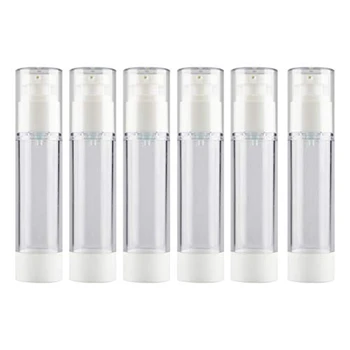 

50ML Clear Airless Cosmetic Cream Pump Bottle Travel Size Dispenser Refillable Containers/Foundation Travel Pump Bottle for Sham