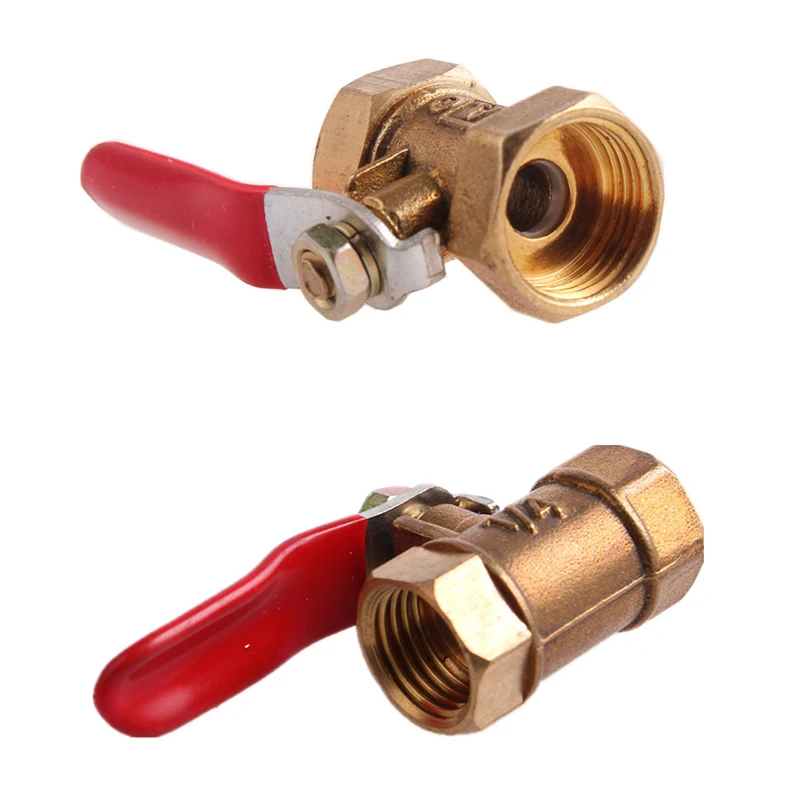 Латунный шаровой клапан с зазубринами 4 12 штуцер для шланга 1/8 дюйма 1/2 1/4