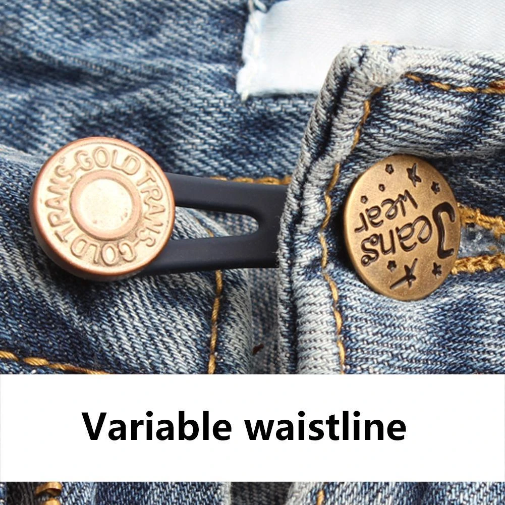 fixing button on jeans