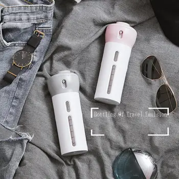 

4 in 1 Empty Container Empty Makeup Jars Lotion Cosmetic Bottle Mini Traveler Packing Bottle Kit Plastic Shampoo Storage Box New
