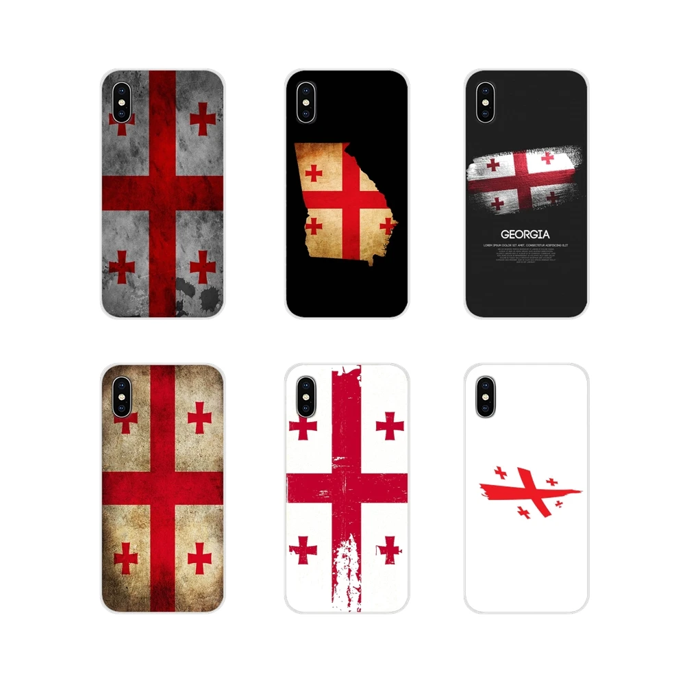 

For Samsung Galaxy J1 J2 J3 J4 J5 J6 J7 J8 Plus 2018 Prime 2015 2016 2017 Georgia Grunge Flag Banner TPU Transparent Cases Cover