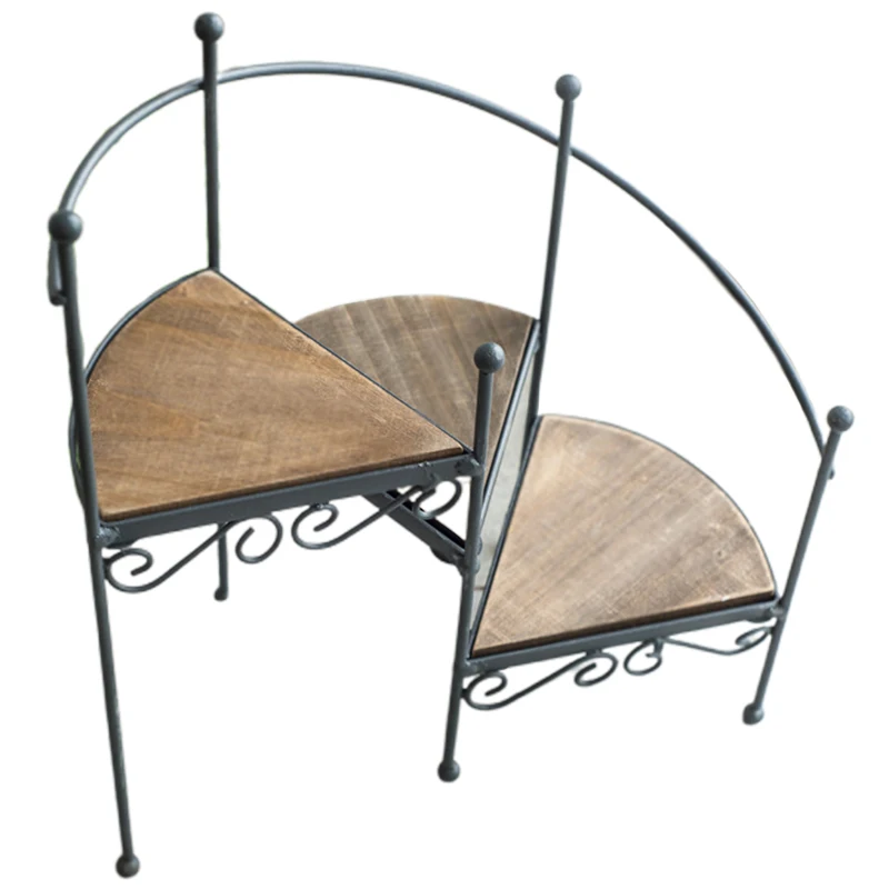 

Rotating Display Stand Stairs Iron Racks Innovative Decorations Cosmetics Bath Storage Holder Promotion