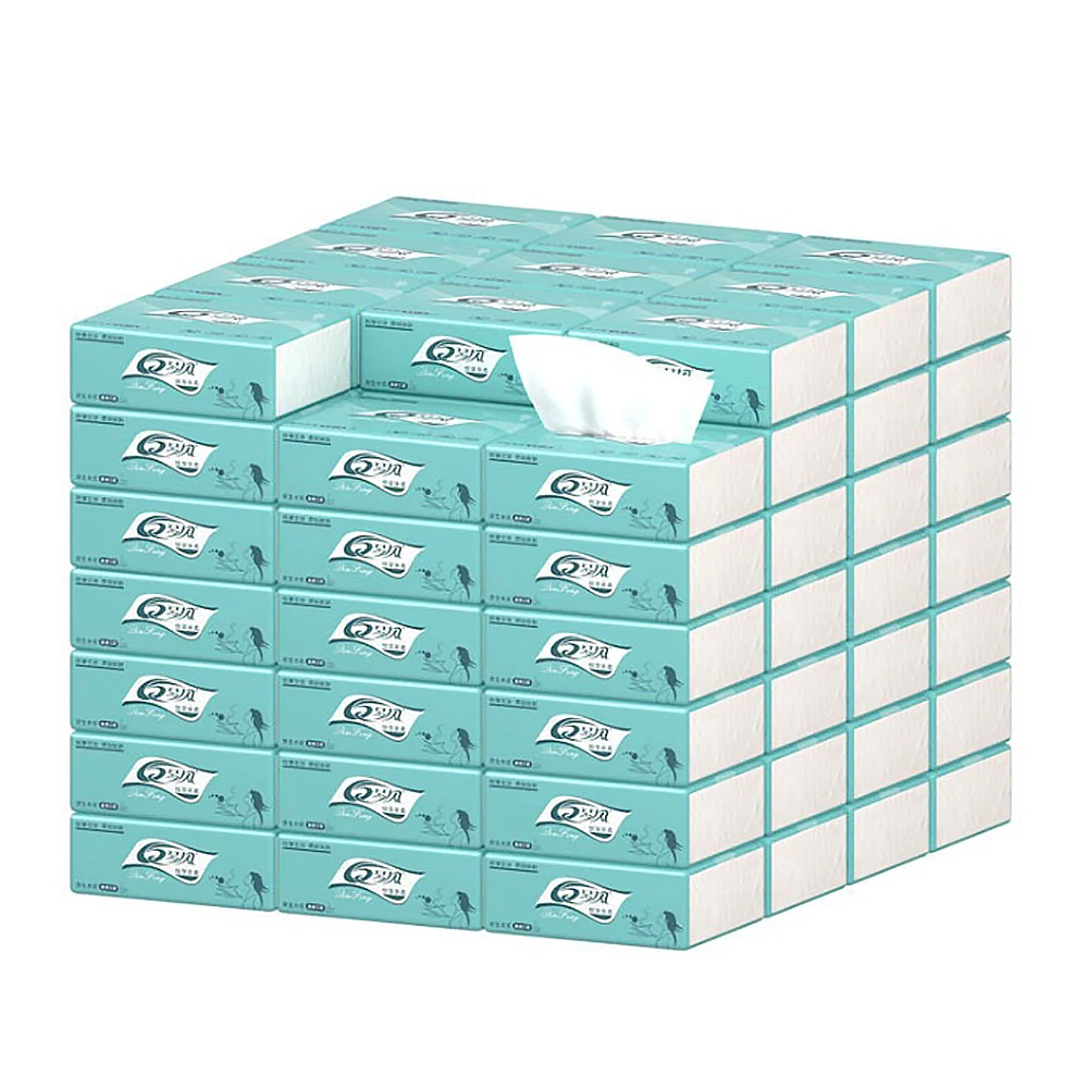 

42 bags of tissue paper, full box of toilet paper, affordable household package, hotel napkin