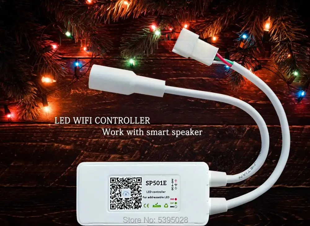SP501E AppIntelligent голосовой Wi-Fi контроллер адресуемый RGB полоса Amazon Alexafor led ws2812bws2811 DC5-24V