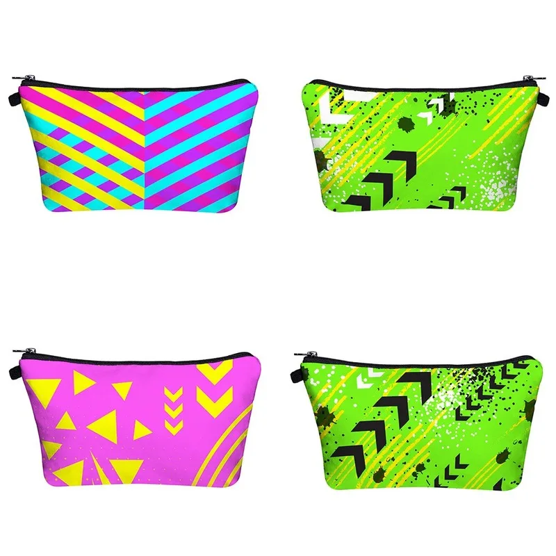 

Women's Cosmetic Bag 3D Printing Make Up Organizer Saves Masks Clutch Travel Lipstick Handbags Zipper Wallet Storage Phone Bag
