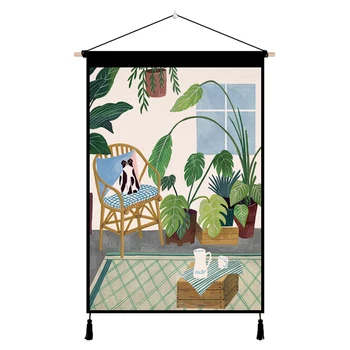 

Cartoon Picture Wall Tapestry Modern Art Hanging Sofa Bedroom Background Tapestry Nordic Simple Gobelin Home Decoration G5T