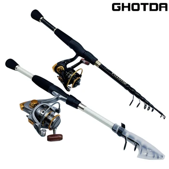 Ghotda 1.6-2.4M Telescopic Lure Rod With Spining Reel combination High Speed Reel DC1000/2000/3000/4000Series 1